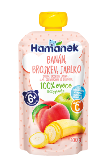 Banán, Broskyňa, Jablko